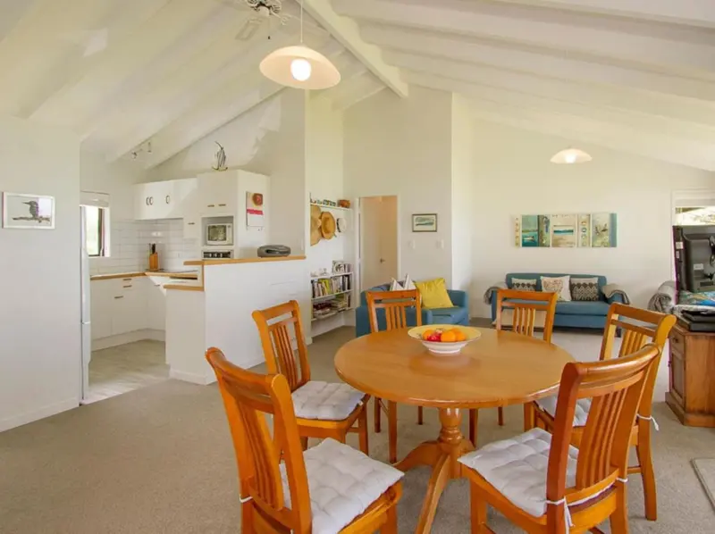 Open-plan dining and living area